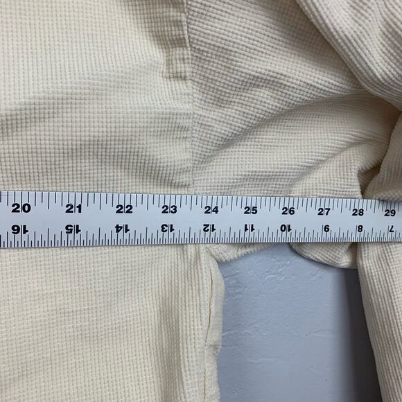 Madewell Cropped Top Womens 2XL Cream Relaxed V-Neck Long Sleeve Pullover - Picture 7 of 10